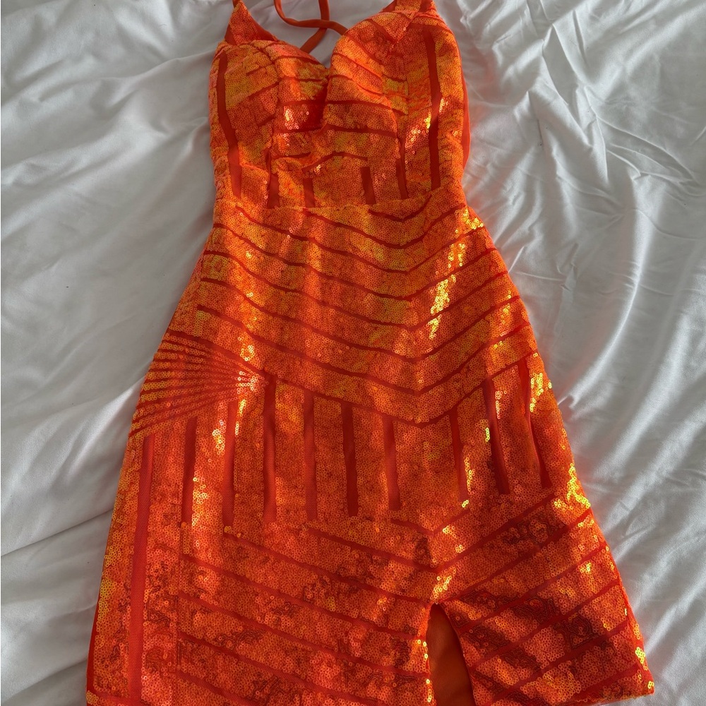 Orange Hoco Dress